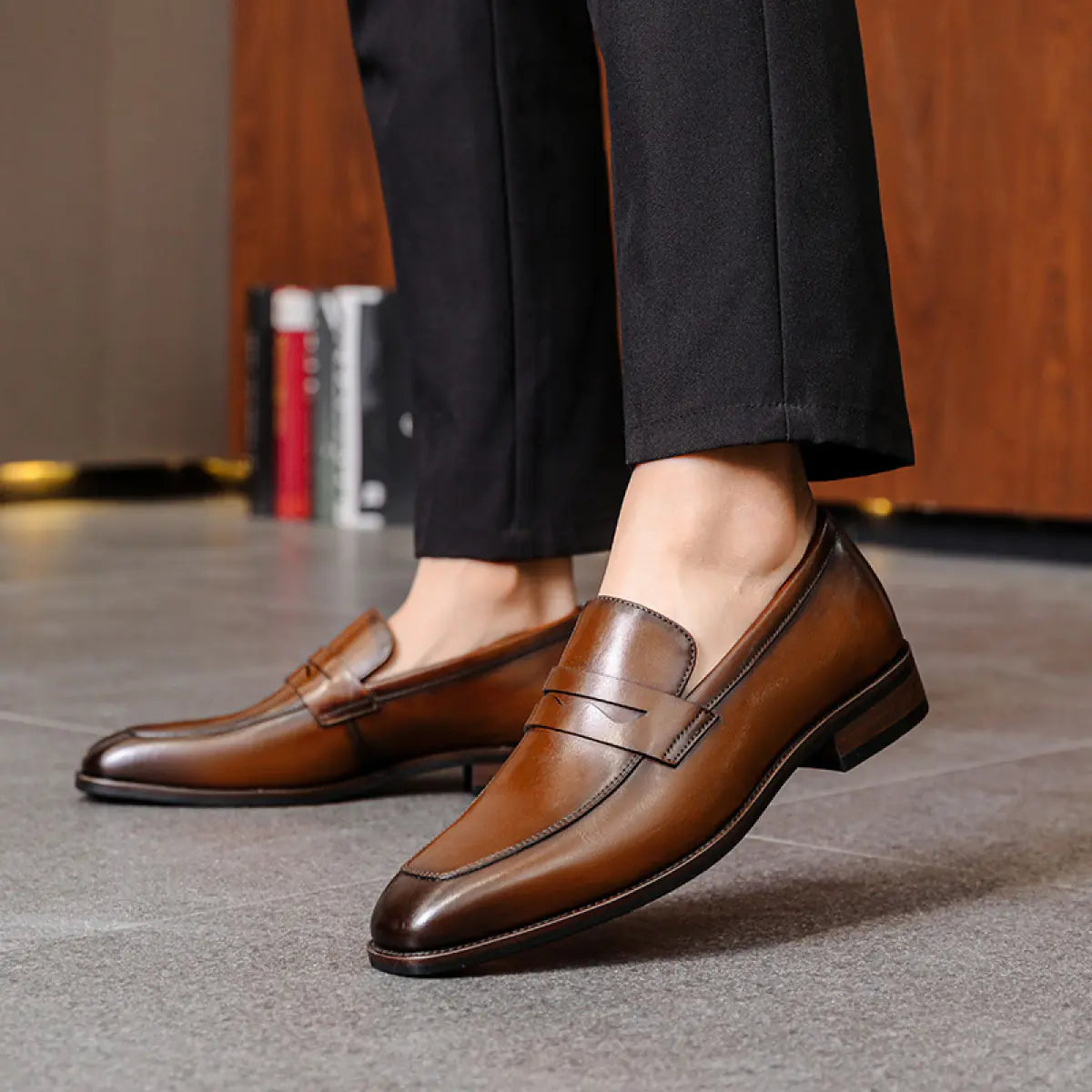 Men's Business Leather Slip-Ons