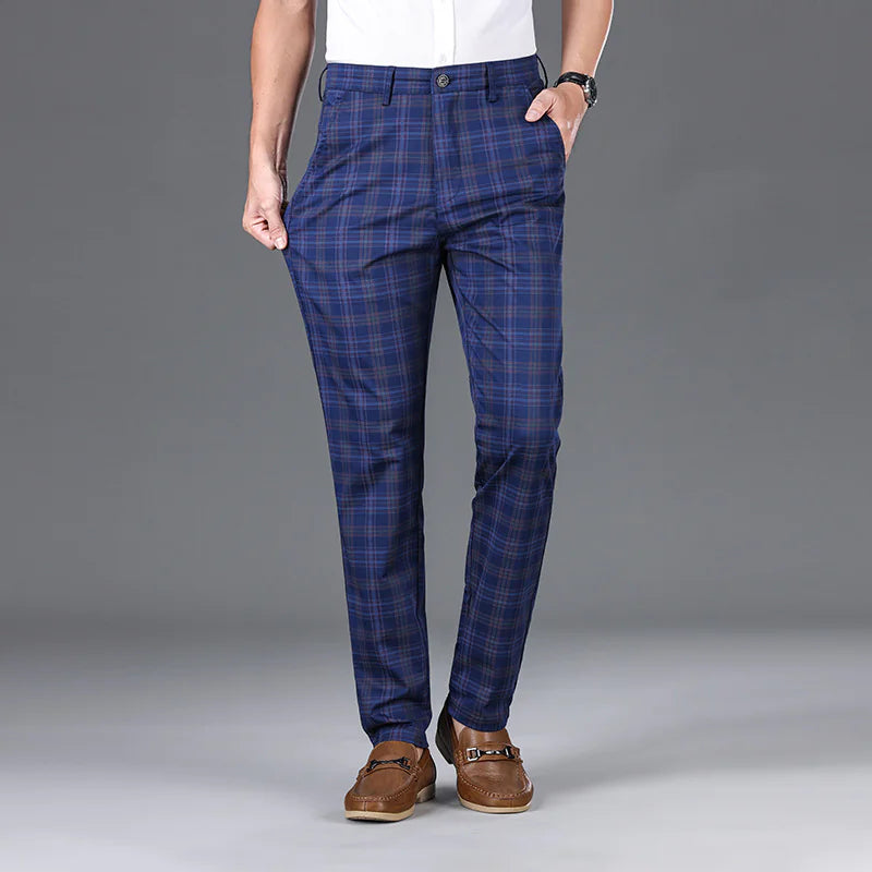 Men's Stripe Plaid Casual Pants