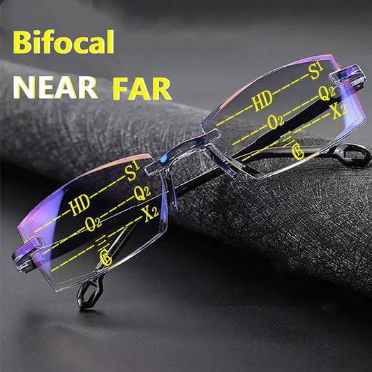 Diamond-Cut Bifocal Reading Glasses: Men's