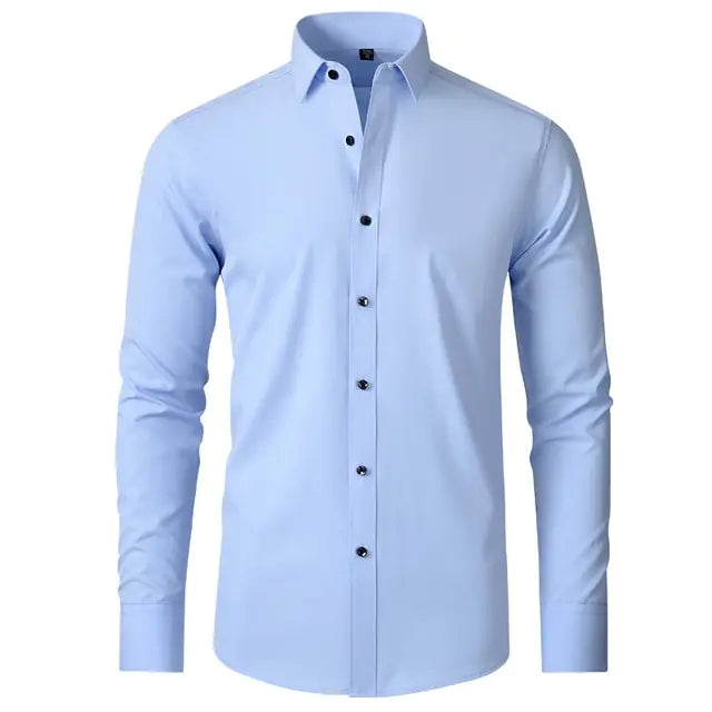 New Men's Elastic Business Shirt