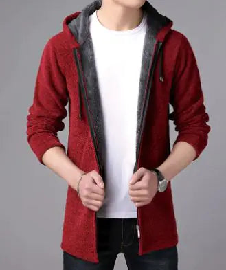 Men's Casual Knitted Fleece Cardigan Sweater