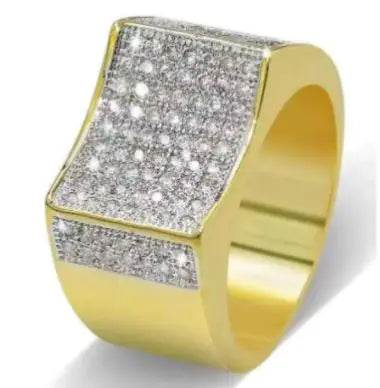 Men's Hexagonal Gold and Silver  Ring