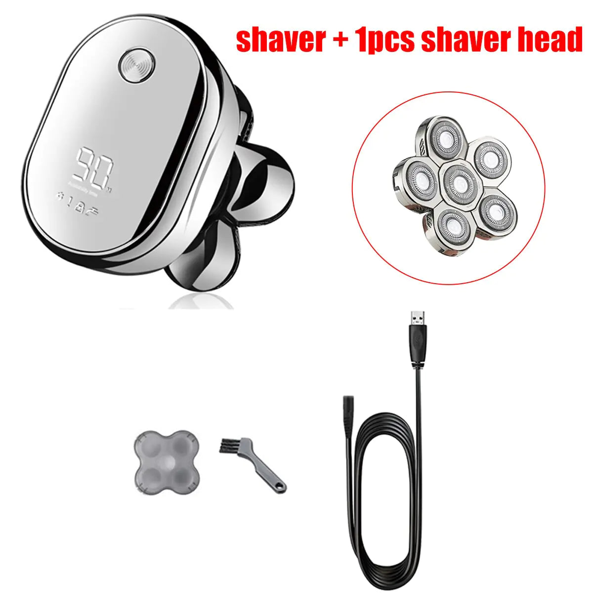 Men's Digital Display Rechargeable Shaver