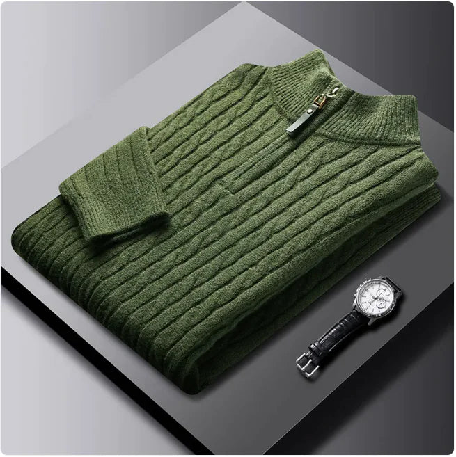 Men's Relaxed Fit Knit Sweater Jacket