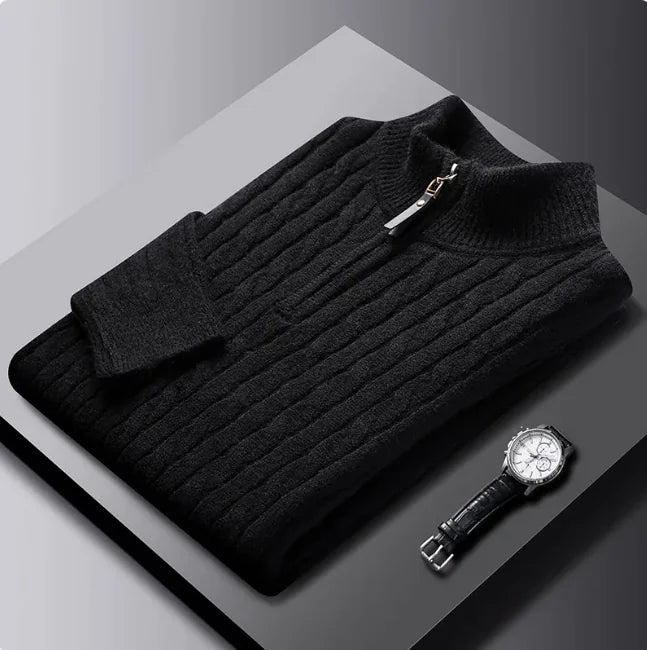 Men's Relaxed Fit Knit Sweater Jacket