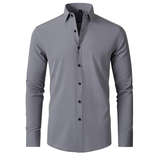 New Men's Elastic Business Shirt