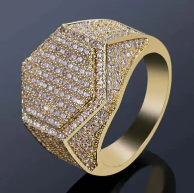 Men's Hexagonal Gold and Silver  Ring